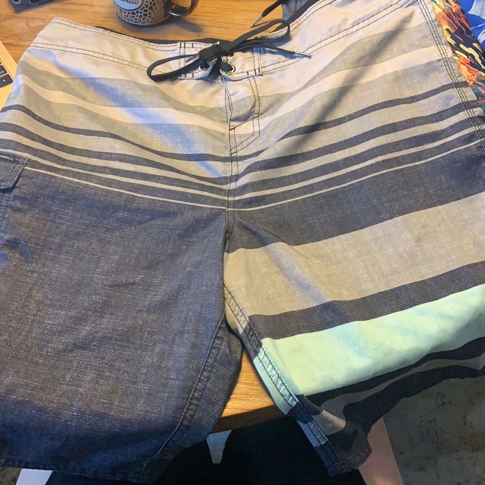 O’Neill Board Shorts size 36  (gray and aqua)